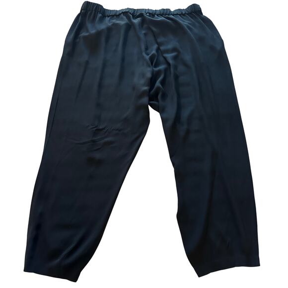 Eileen Fisher - Silk Georgette Crepe Pleated Tapered Pant - Extra Large - Picture 10 of 13